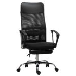 Vinsetto scaun de birou ergonomic, insertie plasa, negru