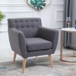 Scaun Fotoliu de Design Dormitor Salon Moderna Gri