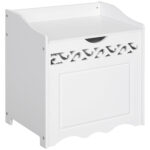 mobilier pentru lenjerii, 55x34x58 cm, alb