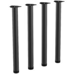 Set 2 picioare pentru masa, birou din otel in forma de X, ??6 x 72cm, negru