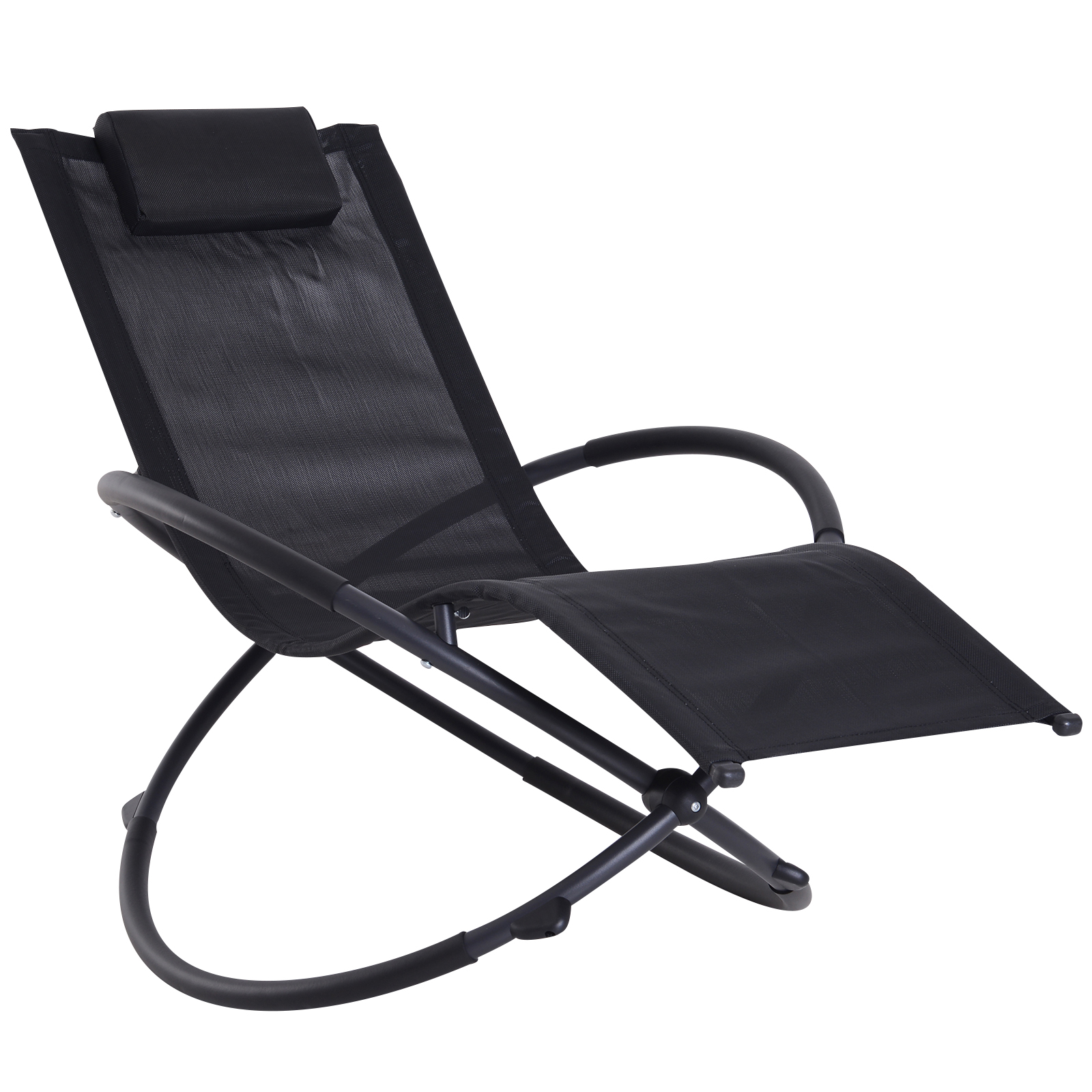 tMfff417e5faee084 Outsunnt Scaun Balansoar Modern in Textilen, Negru,154x80x84cm - imagine 1