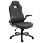 Vinsetto scaun ergonomic de birou si gaming, tapitat textil, gri