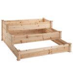 Rafturi pentru crescut plantele de Gradina cu 3 nivele din lemn