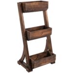 ghiveci vertical lemn pe 3 nivele 61x48x118cm, maro