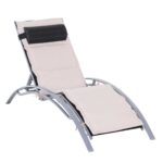 Fotoliu sezlong de Gradina Fotoliu Relax Reclinabil din Aluminiu 170x64x80cm