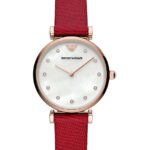 CEASURI F & B CEASURI FEMEI Emporio Armani ceas femei, culoarea rosu