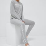 EA7 Emporio Armani trening femei, culoarea gri