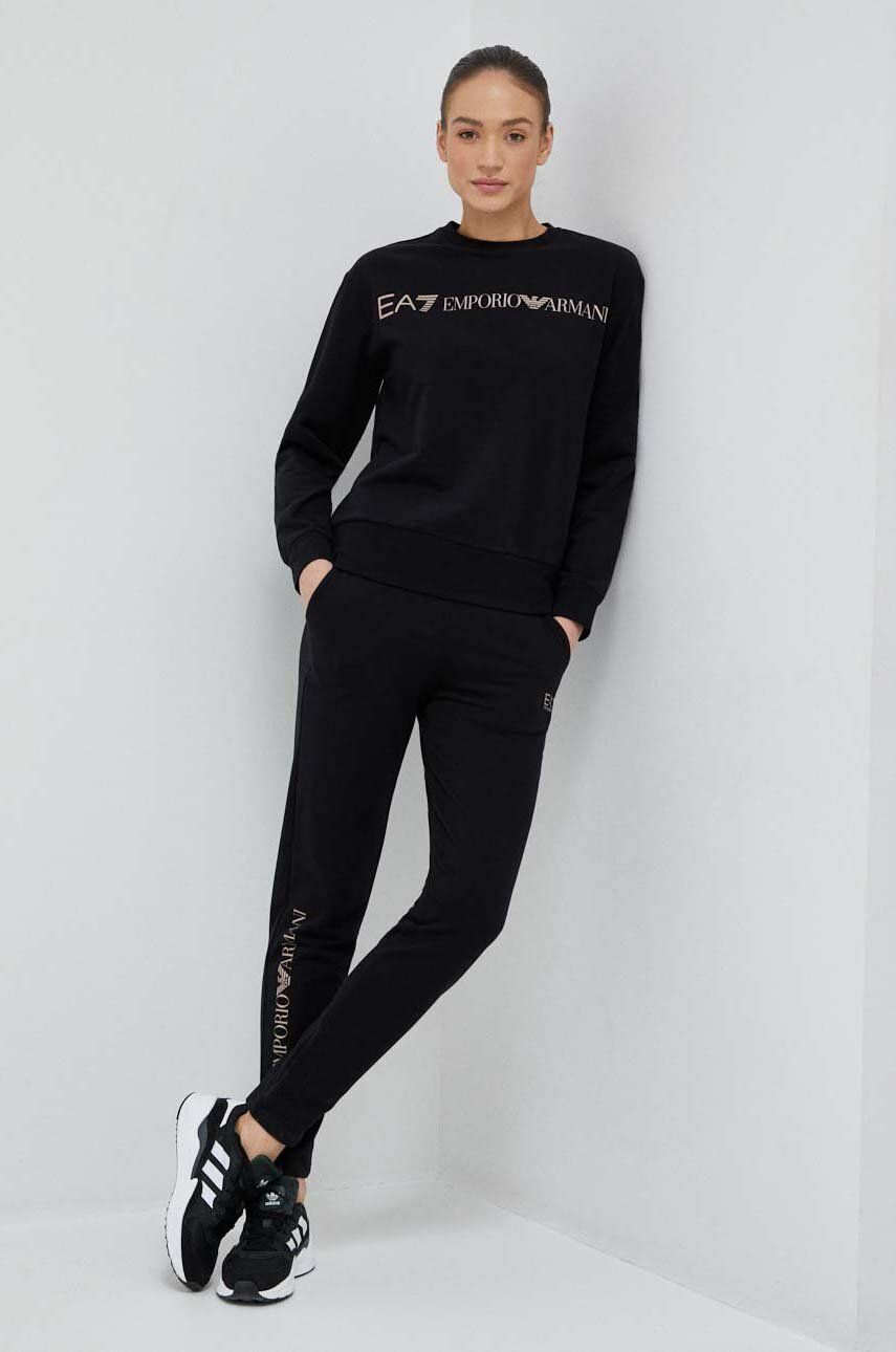 AA00-DKD00K-99A_F1 EA7 Emporio Armani trening femei, culoarea negru - imagine 1