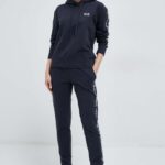EA7 Emporio Armani trening femei, culoarea albastru marin