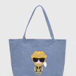 Karl Lagerfeld geanta de bumbac culoarea negru