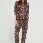 Dkny pijama femei, culoarea negru