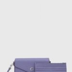 Coach poseta de piele culoarea violet