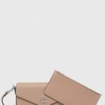 Coach poseta de piele culoarea bej
