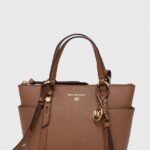 MICHAEL Michael Kors poseta de piele culoarea maro