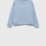 Pepe Jeans hanorac de bumbac pentru copii Rose cu imprimeu