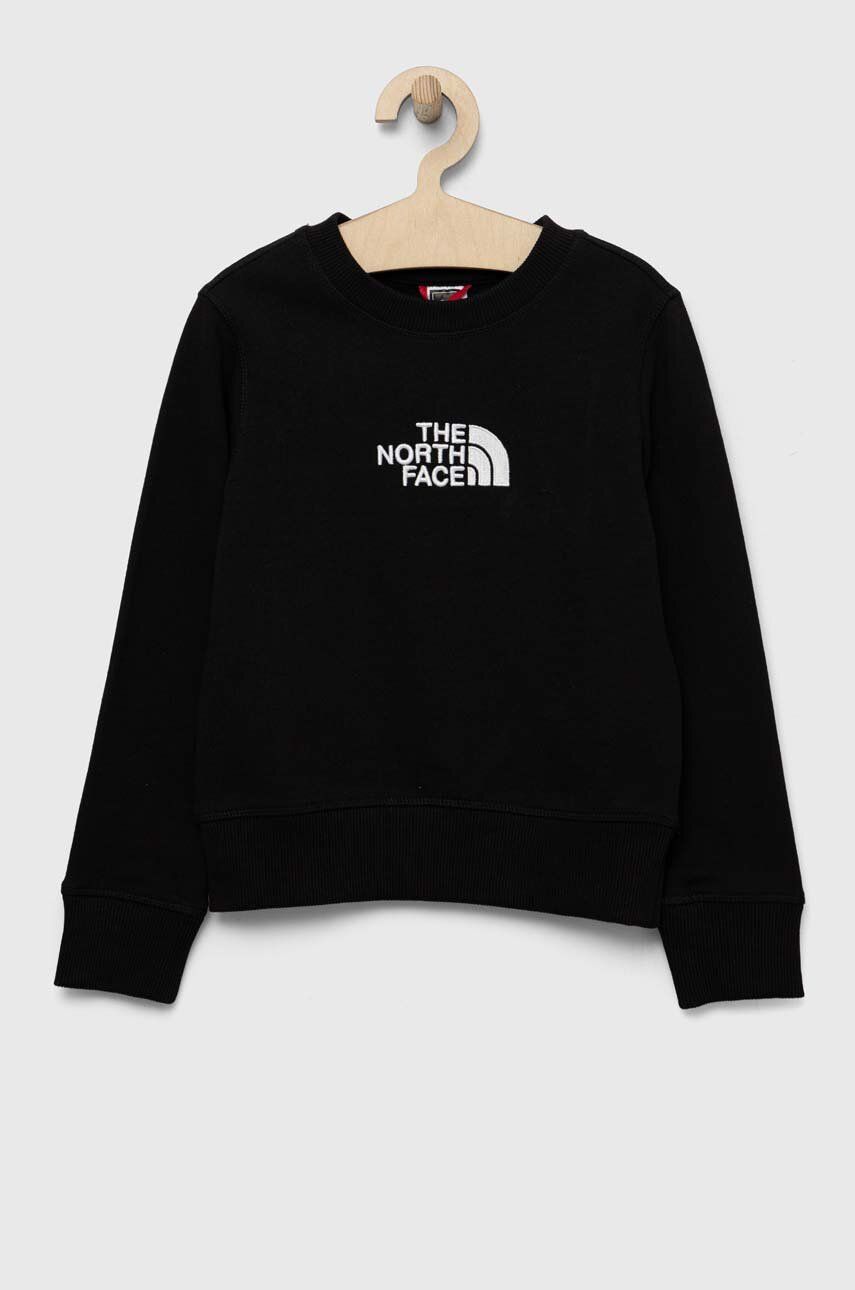 SS23-BLK079-99X_F1 The North Face hanorac de bumbac pentru copii culoarea negru, cu imprimeu - imagine 1