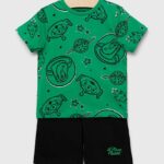 OVS set de bumbac pentru copii culoarea verde