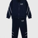 EA7 Emporio Armani trening copii culoarea albastru marin