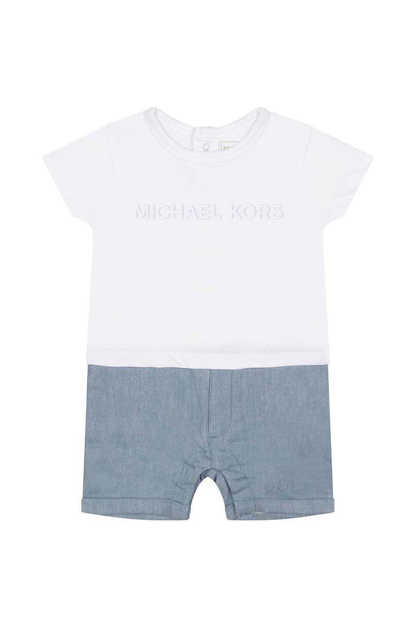 SS23-DKB06D-00X_F1 Michael Kors set de bumbac pentru bebelusi culoarea alb - imagine 1