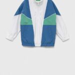 United Colors of Benetton geaca copii culoarea alb