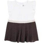 Michael Kors rochie bebe culoarea maro, mini, evazati