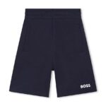BOSS pantaloni scurti copii culoarea albastru marin