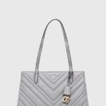 Dkny poseta de piele culoarea gri