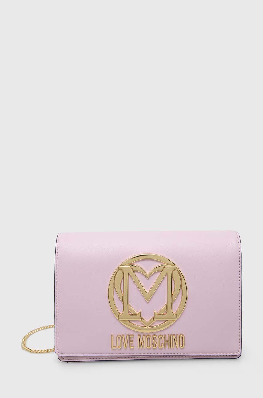 SS23-TOD0O3-30X_F1 Love Moschino poseta culoarea roz - imagine 1