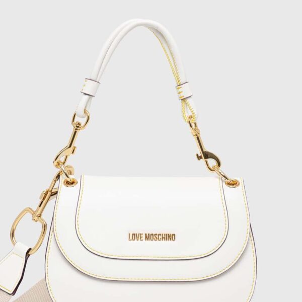Love Moschino poseta culoarea alb