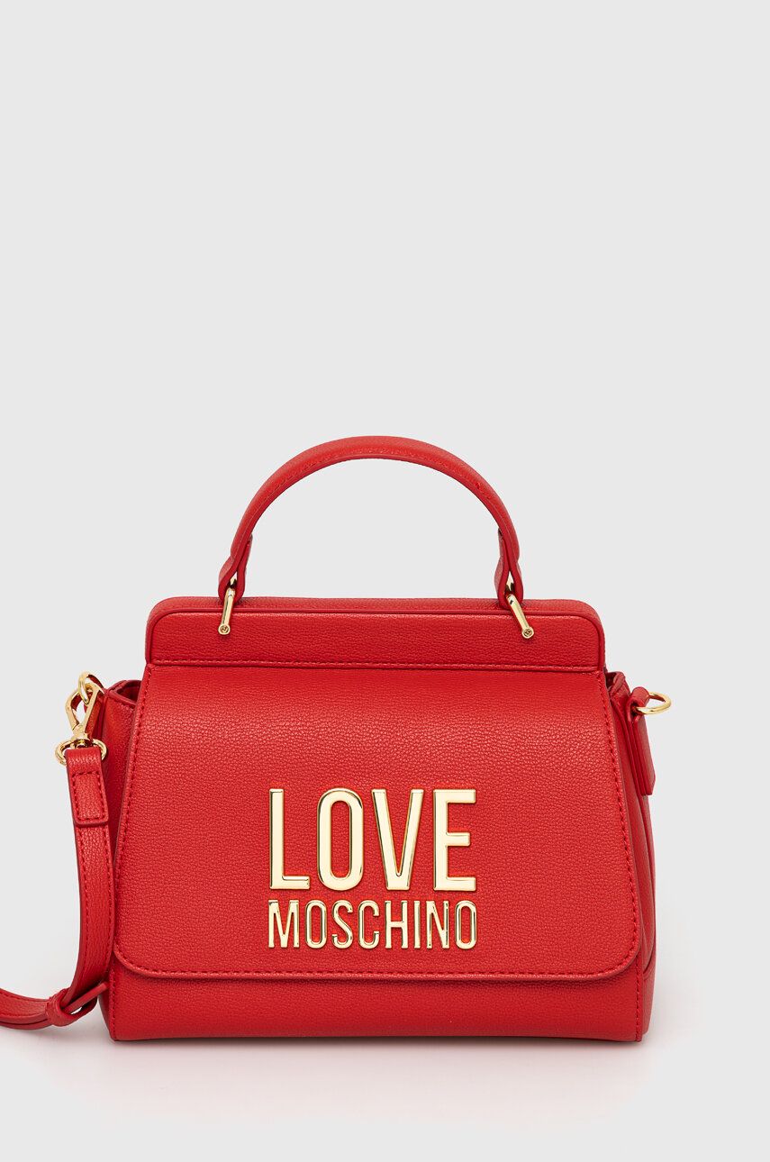 SS23-TOD0UD-33X_F1 Love Moschino poseta culoarea rosu - imagine 1