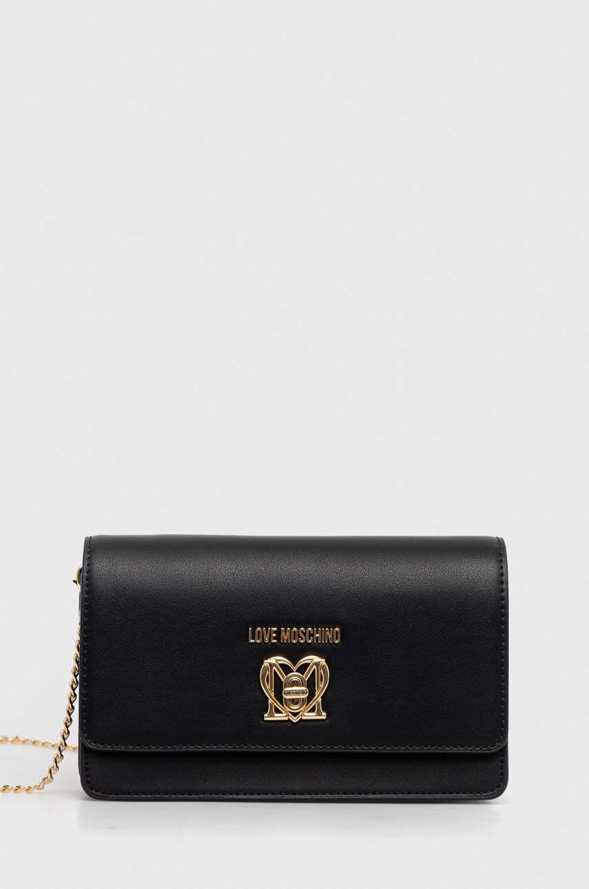 SS23-TOD110-99X_F1 Love Moschino poseta culoarea negru - imagine 1