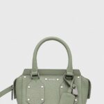 BOSS poseta de piele culoarea verde