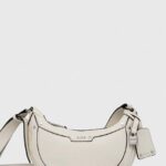 BOSS poseta de piele culoarea alb