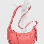 BOSS poseta de piele culoarea roz