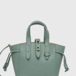 Furla poseta de piele culoarea verde