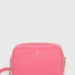 Furla poseta de piele culoarea violet