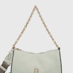 Furla poseta de piele culoarea verde