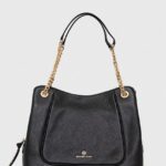 MICHAEL Michael Kors poseta de piele culoarea negru