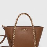 MICHAEL Michael Kors poseta de piele culoarea maro