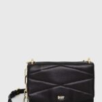 Dkny poseta de piele culoarea negru