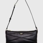 Dkny poseta de piele culoarea negru
