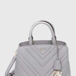 Dkny poseta de piele culoarea gri