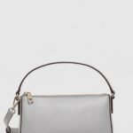 Dkny poseta de piele culoarea gri