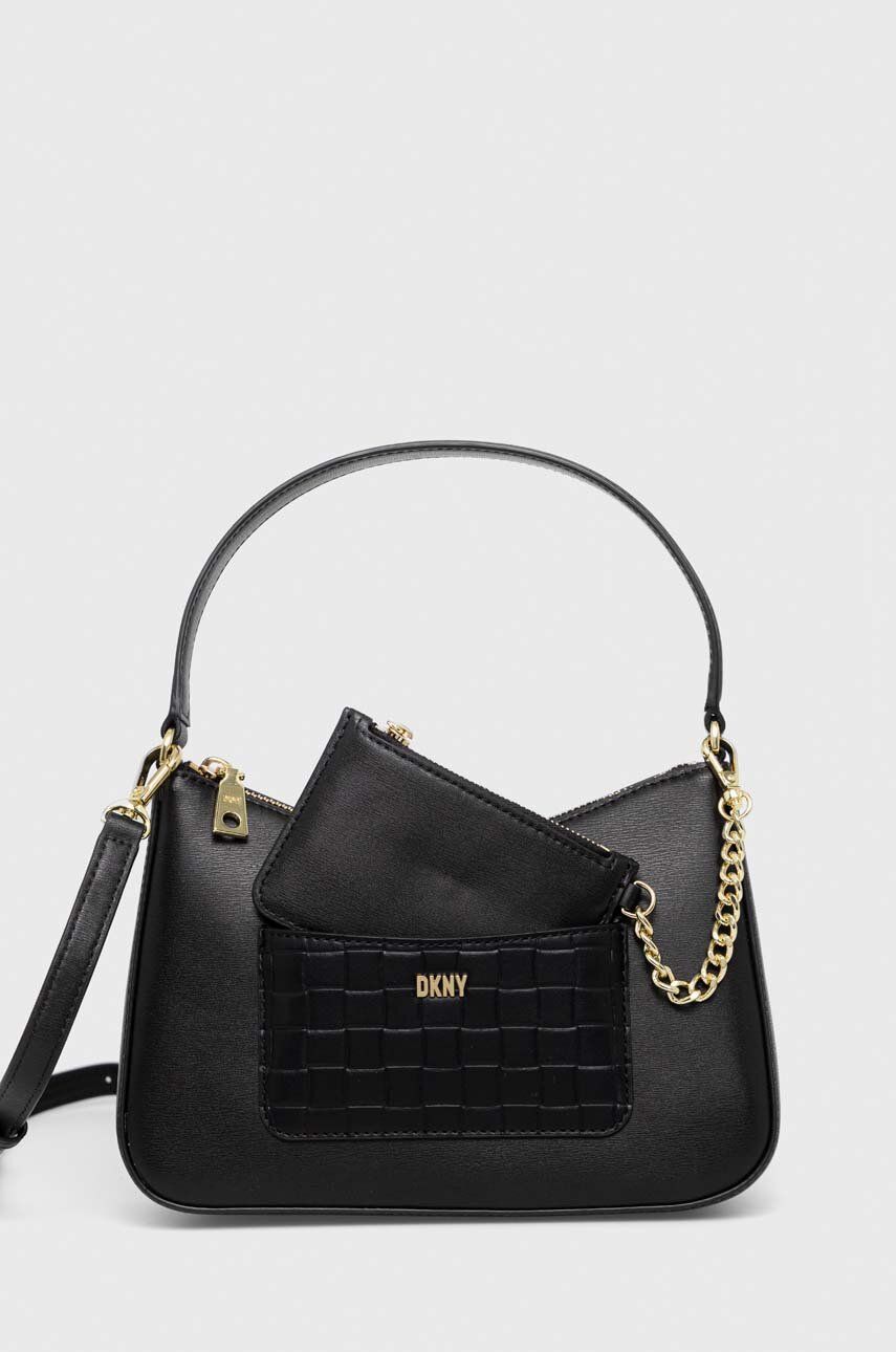 SS23-TOD2BC-99X_F1 Dkny poseta de piele culoarea negru - imagine 1