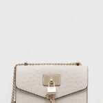 Dkny poseta de piele culoarea bej