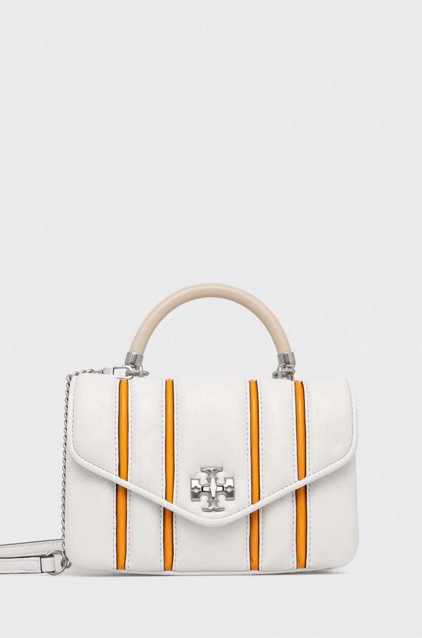 SS23-TOD2CB-00A_F1 Tory Burch poseta de piele culoarea alb - imagine 1
