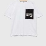 Birba&Trybeyond tricou de bumbac pentru copii culoarea alb, cu imprimeu