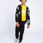 Dkny tricou de bumbac pentru copii culoarea portocaliu, cu imprimeu