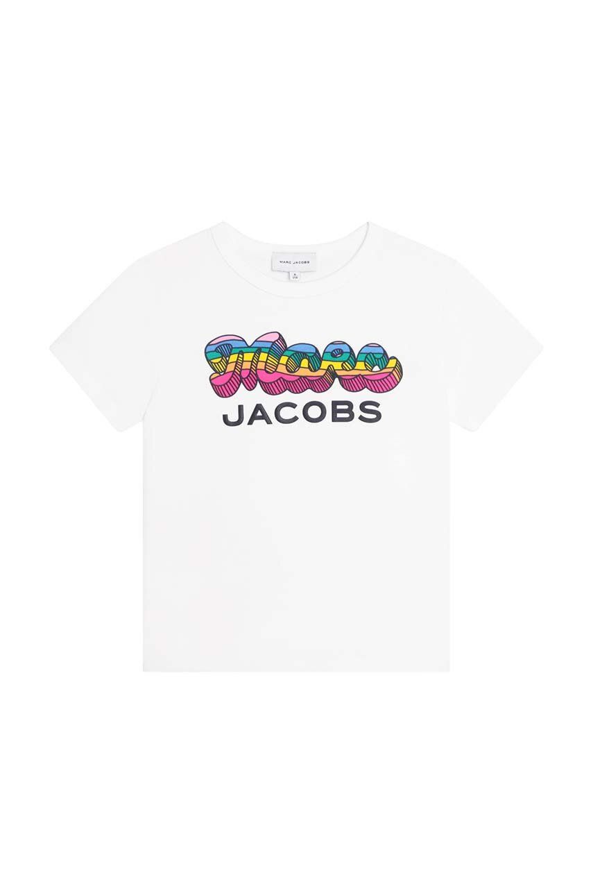 SS23-TSG0GF-00X_F1 Marc Jacobs tricou de bumbac pentru copii culoarea alb - imagine 1