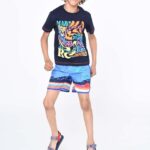 Marc Jacobs tricou de bumbac pentru copii culoarea albastru marin, cu imprimeu